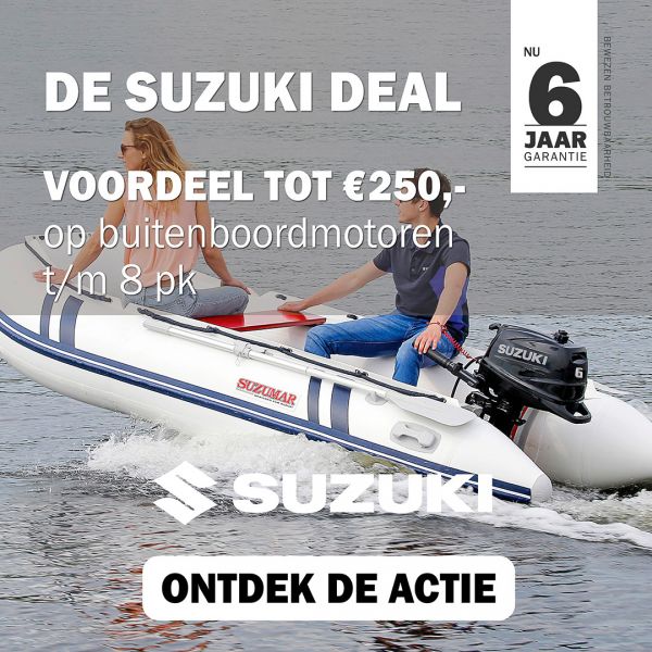 De Suzuki deal korting tot € 250,- op motoren t/m 8 Pk